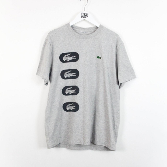 Lacoste Other - Lacoste Grey Small Logo T-Shirt with Front and Back Print (Medium)